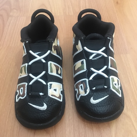 NWT Nike Uptempo Camo 2019 shoes Toddlers’s 7c - Picture 3 of 8